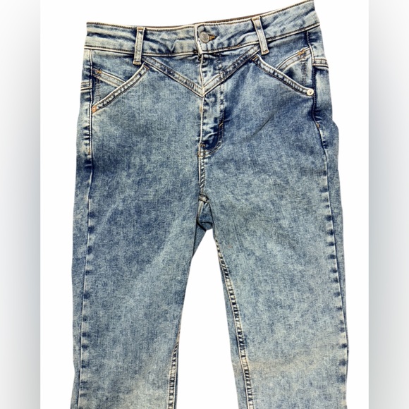 FREE PEOPLE we the free Riley Seamed Skinny Jeans Acid Wash Size 28 - Picture 6 of 7